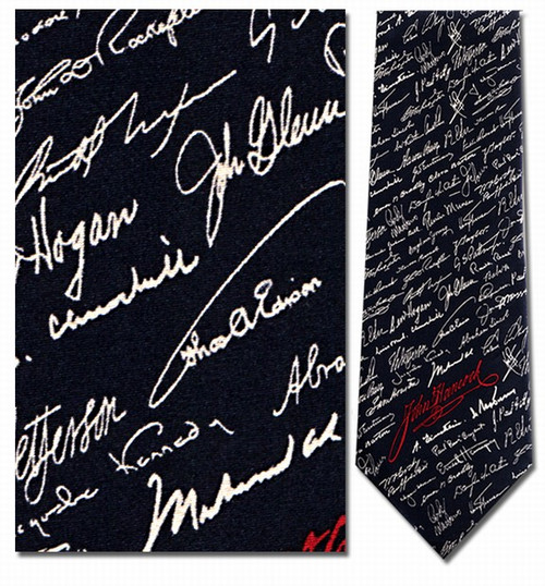 John Hancock - Famous Signatures Necktie - Museum Store Company Photo