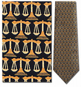 Small Gold Legal Scales of Justice Necktie - Museum Store Company Photo