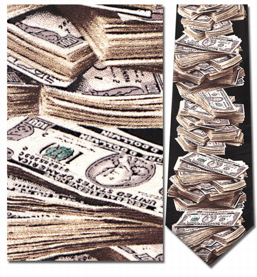 Stack of $100 Bills - $1 Million Dollars Necktie - Museum Store Company Photo