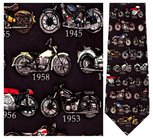 Motorcycles - Retro Series Necktie - Museum Store Company Photo