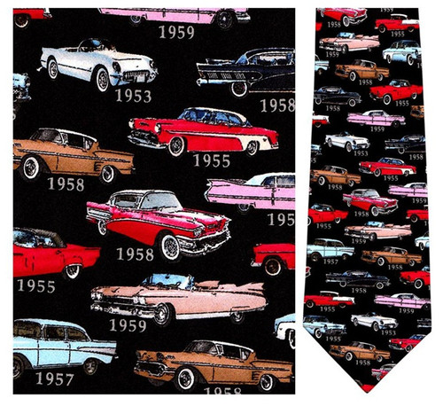 1950's Classic Cars - Retro Series Necktie - Museum Store Company Photo