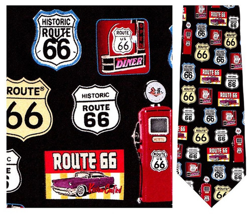Route 66 - Retro Series Necktie - Museum Store Company Photo