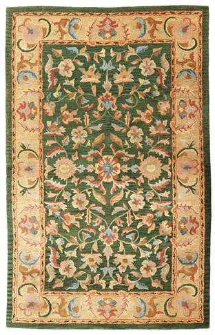 Vintage Agra - Sage / Tan Rug : Persian Tufted Collection - Photo Museum Store Company