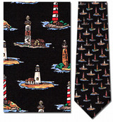 Lighthouses Repeat Necktie - Museum Store Company Photo