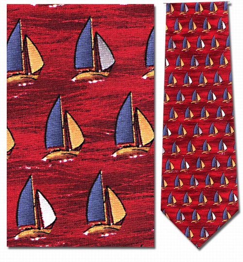 Sailboats & Waves Necktie - Museum Store Company Photo