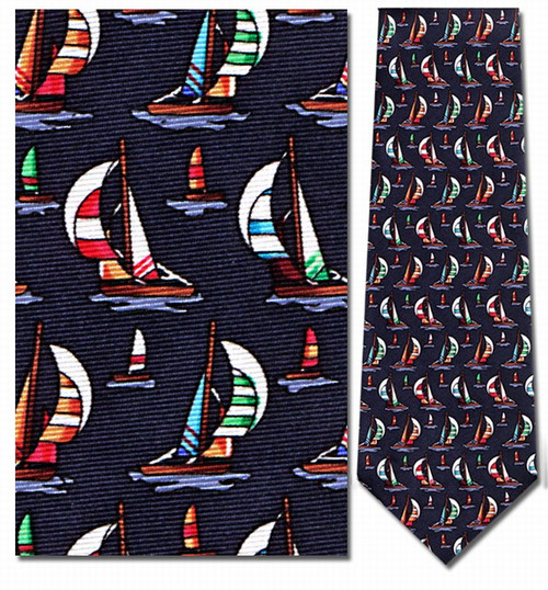 Colorful Sailboats Necktie - Museum Store Company Photo