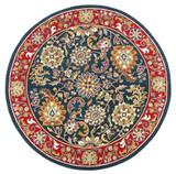 Kashan - Navy / Red Rug : Persian Tufted Collection - Photo Museum Store Company