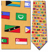 Flags of the Nations Necktie - Museum Store Company Photo