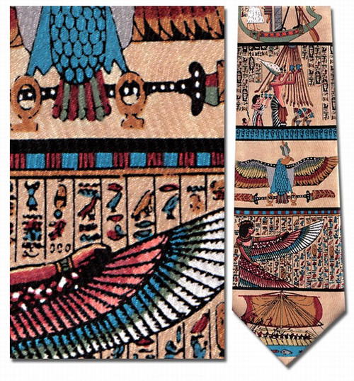Egyptian Wall Art - Barge Necktie - Museum Store Company Photo