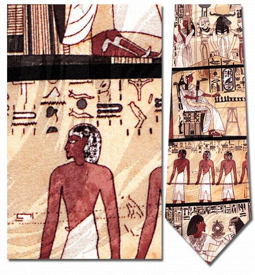 Egyptian Wall Relief Stele Necktie - Museum Store Company Photo