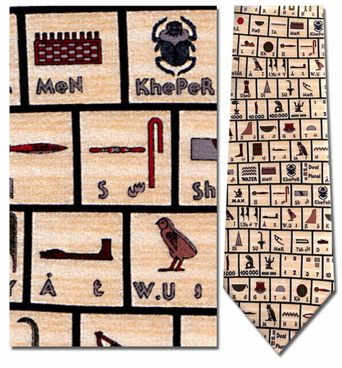 Hieroglyphics (symbols) Necktie - Museum Store Company Photo