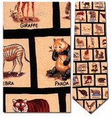 Mammals In Squares Necktie - Museum Store Company Photo
