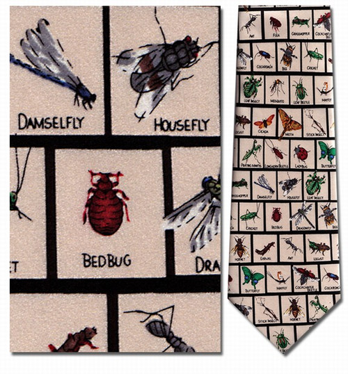 Insects In Squares Necktie - Museum Store Company Photo