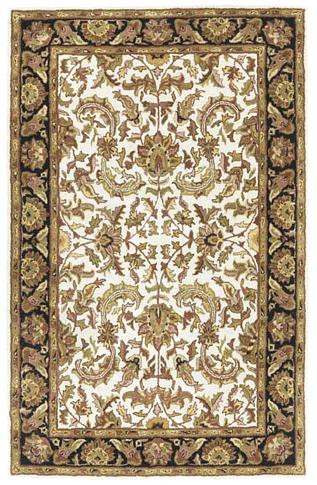 Isphan - Beige / Black Rug : Persian Tufted Collection - Photo Museum Store Company