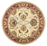 Agra - Beige / Burgundy Rug : Persian Tufted Collection - Photo Museum Store Company