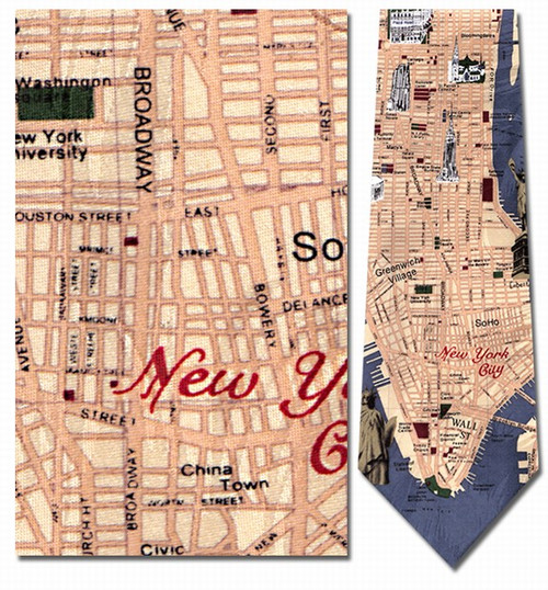 New York Sites & Map Necktie - Museum Store Company Photo
