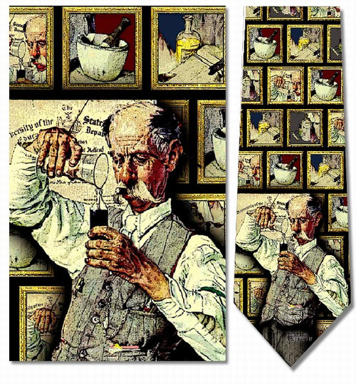 Norman Rockwell - The Pharmacist Necktie - Museum Store Company Photo
