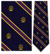 Legal Scales: Navy, Gold, Burgundy Necktie - Museum Store Company Photo