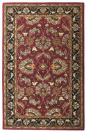 Agra - Burgundy / Black Rug : Persian Tufted Collection - Photo Museum Store Company