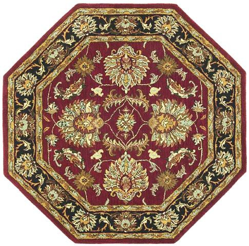 Agra - Burgundy / Black Rug : Persian Tufted Collection - Photo Museum Store Company