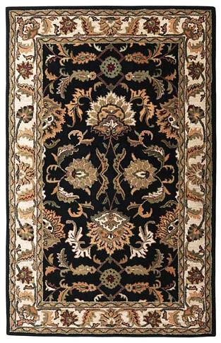 Agra - Black / Beige Rug : Persian Tufted Collection - Photo Museum Store Company