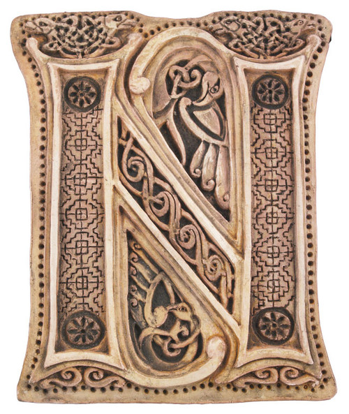 Manuscript Letter N - Illuminated Ancient Ornate Irish Manuscripts - Museum Store Company Photo