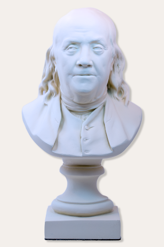 Benjamin Franklin Bust - Classic White - Museum Store Company Photo