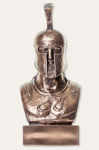 Greek Warrior Bust - Hoplite Leonidas - Metallic Bronze Finish   - Museum Store Company Photo