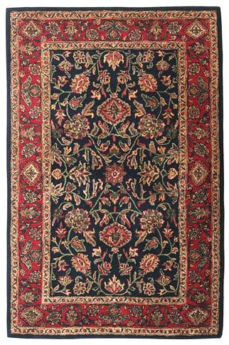 Mashad - Navy / Red Rug : Persian Tufted Collection - Photo Museum Store Company