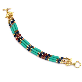 Egyptian Turquoise & Lapis Bracelet - Museum Shop Collection - Museum Company Photo