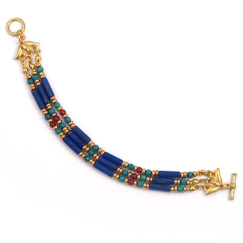 Egyptian Lapis & Turquoise Bracelet - Museum Shop Collection - Museum Company Photo