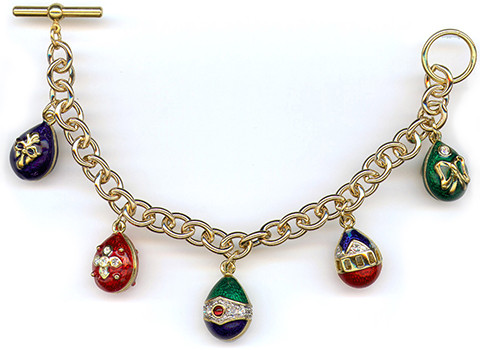 Imperial Jeweled Egg Charm Bracelet - Museum Shop Collection - Museum Company Photo