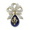 Imperial Bow with Blue Fleur Egg Brooch - Museum Shop Collection - Museum Company Photo
