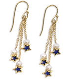 Star and Pearl triple drop Earrings - Museum Shop Collection - Museum Company Photo
