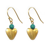 Bactrian Heart Earrings with Turquoise - Museum Shop Collection - Museum Company Photo