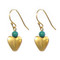 Bactrian Heart Earrings with Turquoise - Museum Shop Collection - Museum Company Photo