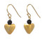 Bactrian Heart Earrings with Onyx - Museum Shop Collection - Museum Company Photo