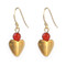 Bactrian Heart Earrings with Carnelian - Museum Shop Collection - Museum Company Photo