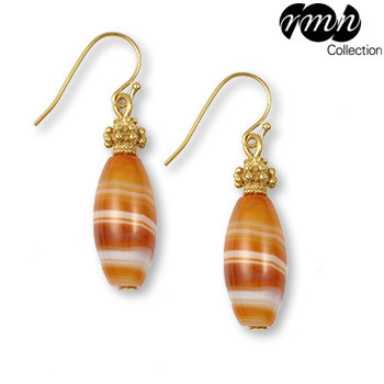 Banded Agate Earrings - Museum Shop Collection - Museum Company Photo