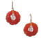 Carved Carnelian Hoop Earring with Jade - Museum Shop Collection - Museum Company Photo