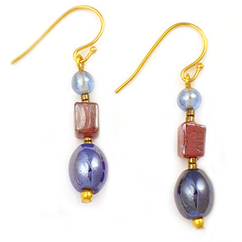 Roman Ancient Glass Drop Earrings - Museum Shop Collection - Museum Company Photo