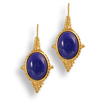 Egyptian Revival Earrings w/Lapis - Museum Shop Collection - Museum Company Photo