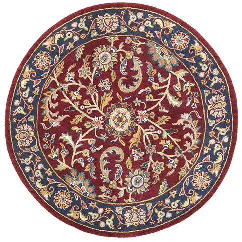Kashan - Red / Navy Rug : Persian Tufted Collection - Photo Museum Store Company