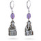 Lewis Chessmen King and Queen earrings, with amethyst - Museum Shop Collection - Museum Company Photo