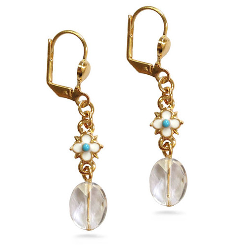 Elizabethan Crystal Drop Earrings - Museum Shop Collection - Museum Company Photo