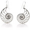 Nautilus Shell Earrings, silver plated - Museum Shop Collection - Museum Company Photo