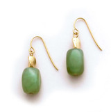 Twist Bead and Apple Jade Earrings - Museum Shop Collection - Museum Company Photo