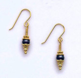 Spiral Drop with Garnet Earrings, gold finish - Museum Shop Collection - Museum Company Photo