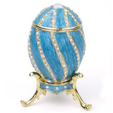 Teal Spiral Egg Box - Museum Shop Collection - Museum Company Photo