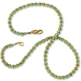Saucer Bead Necklace with Turquoise - Museum Shop Collection - Museum Company Photo